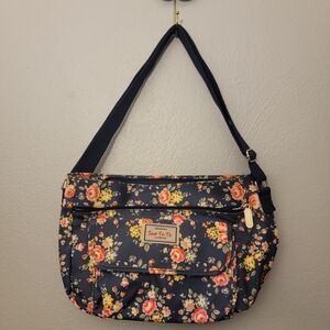 Floral Navy Shoulder Bag